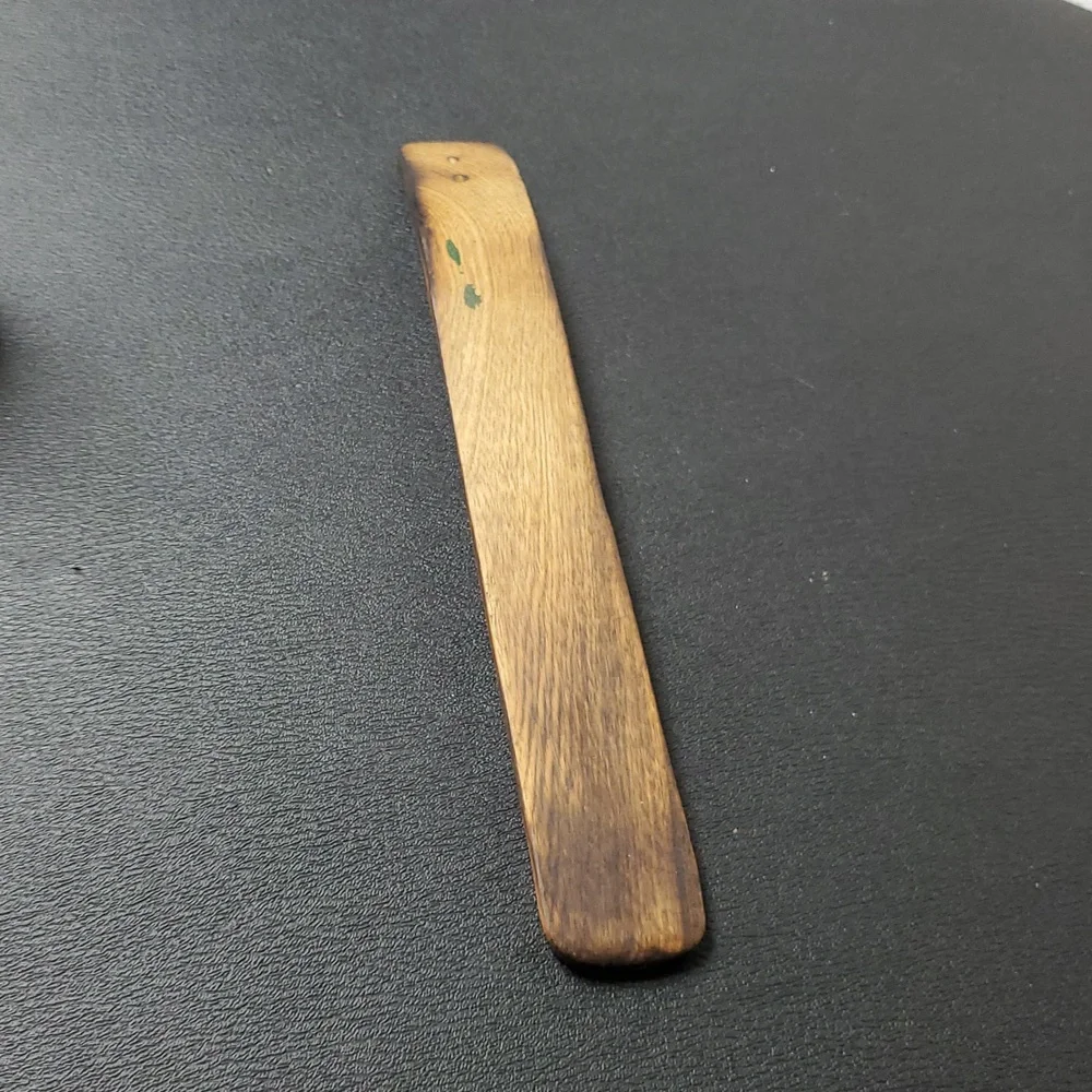 Vintage Native American Wooden Decorative Stick with Red and Green Accents